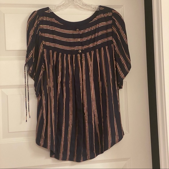 Anthropologie Cameron tie sleeve top sz M - Picture 3 of 8